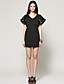  TS V Neck Butterfly Sleeves Dress