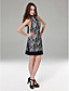  Sheath/ Column High Neck Short/ Mini Lace Cocktail Dress