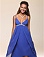  High Low Sheath/Column Spaghetti Straps Chiffon Evening Dress