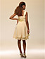  A-line One Shoulder Knee-length Chiffon Cocktail Dress
