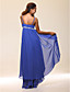  High Low Sheath/Column Spaghetti Straps Chiffon Evening Dress
