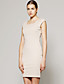  ts nudo piazza scollatura bodycon vestito