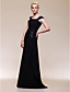  A-line Off-the-shoulder Floor-length Chiffon Evening Dress
