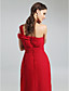  Sheath/Column One Shoulder Off-the-shoulder Floor-length Chiffon Bridesmaid Dress