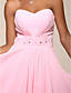  High Low Sweetheart Chiffon Evening Dress With Beadings