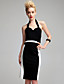  ts estilo vintage halter vaina bodycon vestido