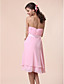  A-line Princess Strapless Knee-length Chiffon Bridesmaid Dress