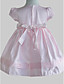  A-line Jewel Knee-length Satin Cotton With Bow Flower Girl Dress