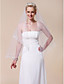  Two-tier Fingertip Wedding Veil With Lace Applique Edge