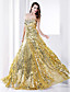  Sheath/Column  Strapless Floor-length Sequined Evening Dress