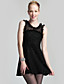  TS Splicing Mesh Ruffle Dress