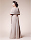  A-line Strapless Floor-length Chiffon Taffeta Mother of the Bride Dress With A Wrap