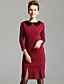  ts estilo vintage vestido justo de lapela (2 cores)