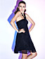  A-line Halter Empire Knee-length Chiffon Cocktail Dress