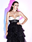  Ball Gown Sweetheart Knee-length Stretch Satin Tulle Cocktail Dress