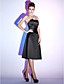  A-line Strapless Knee-length Satin Cocktail Dress
