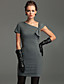  TS Vintage Style Asymmetrical Wool Blend Sheath Dress