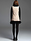  TS Feather Trimmed PU pocket Party Dress