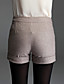  ts plegado de alta shorts de lana de cintura