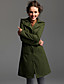  TS Olive Lapel Long Coat