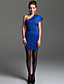  ts gelaagde ruches een schouder bodycon jurk (meer kleuren)
