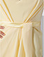  Chiffon Sheath/Column V-neck Asymmetrical Evening Dress inspired by Rosario Dawson