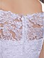  A-line Scoop Sweep/Brush Train Lace Tulle Wedding Dress