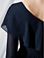  A-line One Shoulder Floor-length Chiffon Evening Dress