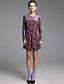  TS VINTAGE Wild Flower Velvet Lantern Dress