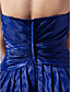  A-line Strapless Floor-length Organza Evening Dress