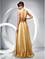  Sheath/Column Straps Floor-length Chiffon Tulle Evening Dress