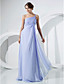  A-line One Shoulder Floor-length Chiffon Evening Dress