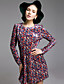  TS VINTAGE Wild Flower Velvet Lantern Dress