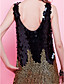  Sheath/ Column Scoop Short/ Mini Sequined Cocktail Dress