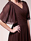  Sheath/Column V-neck Floor-length Chiffon Mother of the Bride Dress