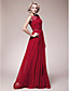  A-line Bateau Floor-length Chiffon Mother of the Bride Dress