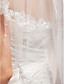  Two-tier Elbow Wedding Veils With Lace Applique Edge