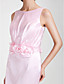  Sheath/ Column Jewel Knee-length Stretch Satin Bridesmaid Dress