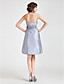 A-line Strapless Knee-length Taffeta Bridesmaid Dress