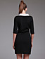  TS Simplicity White Lapel Elastic Dress