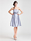  A-line Strapless Knee-length Taffeta Bridesmaid Dress