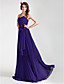  A-line Halter Floor-length Chiffon Bridesmaid Dress