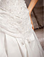  Trumpet/Mermaid Strapless Floor-length Taffeta Lace Wedding Dress