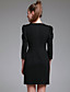 ts ruffle hals 3/4 erme kjolen