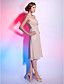  A-line Halter Neck Knee-length Chiffon Cocktail Dress