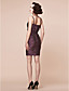  Sheath/Column Spaghetti Strap Short/Mini Taffeta Mother Of The Bride Dress