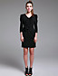  ts ruffle hals 3/4 erme kjolen