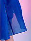  A-line Bateau Neck Short/Mini Organza Over Satin Cocktail Dress
