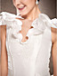  A-line V-neck Chapel Train Taffeta  Wedding Dress