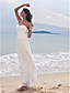  Sheath/ Column Sweetheart Ankle-length Chiffon Wedding Dress With A Wrap